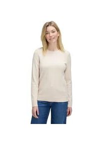 Strickpullover Betty Barclay "Damen mit Rundhalsausschnitt", Damen, Gr. 38, beige, Strick, Obermaterial: 55% Viskose, 30% Polyester, 15% Polyamid, Basic, gerade lang, Rundhals, Pullover Strickpullover