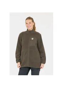 Fleecejacke WHISTLER "Felis", Damen, Gr. 38, gr&uuml;n (schwarz, anthrazit), 100% Polyester, mehrfarbig, lang, hoch geschlossener Ausschnitt, Jacken Fleecejacke, aus atmungsaktivem Material