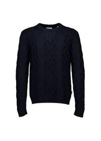 Strickpullover LINDBERGH "LINDBERGH Strickpullover", Herren, Gr. XXL, navy, Obermaterial: 50% Polyacryl, 50% Baumwolle, Rundhals, Pullover Strickpullover