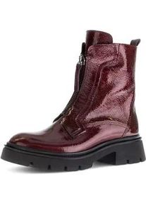 Stiefelette Gabor, Damen, Gr. 40, bordeaux, Lackleder, gl&auml;nzend, Schuhe Stiefelette, Blockabsatz, Boots, mit Front-Rei&szlig;verschluss