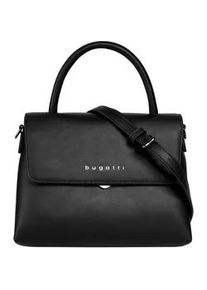 Henkeltasche Bugatti "ALMATA", Damen, Gr. B/H/T: 23cm x 16cm x 8cm onesize, schwarz, Kunstfaser, clean, Taschen