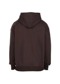 Kapuzenpullover DROPSIZE "Dropsize HEAVY OVERSIZE HD LOGO HOODIE", Herren, Gr. L, chocolate, 70% Baumwolle, 30% Polyester, unifarben, oversize, ohne Ausschnitt, Pullover Kapuzenpullover