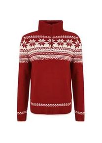 Rundhalspullover BRANDIT "Brandit Herren Troyer Norweger", Herren, Gr. XL, rot, 100% Polyacryl, mehrfarbig, normal, herzf&ouml;rmiger Ausschnitt, Pullover Rundhalspullover