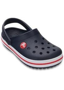 Clog Crocs "Crocband Clog K", Kinder, Gr. 29, blau (navy, rot), CrosliteTM, kontrastfarbene Details, Schuhe Clog, Sommerschuh, Schlappen, Hausschuh, Badeschuh mit Kontrast-Akzenten