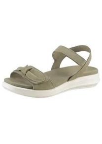 Sandale Legero "ELLA", Damen, Gr. 41, gr&uuml;n (pino (hellgr&uuml;n)), Veloursleder, Schuhe Sandale, Plateausandale, Komfortschuh mit praktischen Klettverschl&uuml;ssen