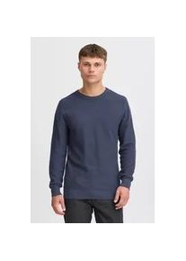 Strickpullover Blend "BHGoar", Herren, Gr. S, marineblaus, Feinstrick, 100% Baumwolle, unifarben, Basic, regular fit normal, Rundhals, eingesetzt, Pullover Strickpullover, Stilvoller Strickpullover