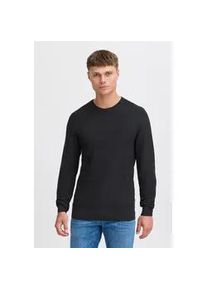 Strickpullover Blend "BHGoar", Herren, Gr. L, schwarz, Feinstrick, 100% Baumwolle, unifarben, Basic, regular fit normal, Rundhals, eingesetzt, Pullover Strickpullover, Stilvoller Strickpullover