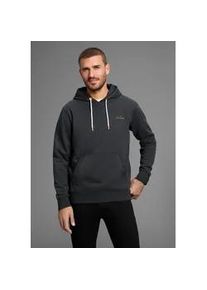 Kapuzensweatshirt DELMAO, Herren, Gr. S, grau (anthrazit melange), Sweatware, Obermaterial: 60% Baumwolle, 40% Polyester, bedruckt, Sweatshirts