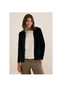 Cardigan Cecil, Damen, Gr. XL (44), ink gr&uuml;n, Web, 78% Baumwolle, 18% Polyester, 4% Elasthan, unifarben, normal normal, ohne Ausschnitt, abgesteppt, Strickjacken, in Cord-Optik