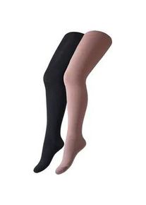 2er Pack Camano Soft Originals Bio-Baumwolle Strumpfhosen Kinder 5997 - navy + fuchsia 110/116