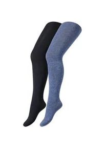 2er Pack Camano Soft Originals Bio-Baumwolle Strumpfhosen Kinder 0033 - denim + navy 134/146
