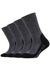 4er Pack Camano Pro Tex Crew Socken Kinder 0008 - anthracite - black 31-34