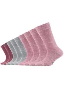 9er Pack s.Oliver Essentials Gek&auml;mmte Baumwolle Crew Socken Kinder 0070 - heather rose 31-34