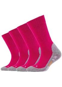 4er Pack Camano Pro Tex Crew Socken Kinder 0042 - fuchsia 27-30