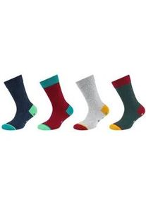 4er Pack s.Oliver Hygge Organic Rib Crew Socken Kinder 3780 - biking red 31-34
