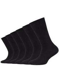 6er Pack Camano Soft Originals Bio-Baumwolle Crew Socken Kinder 0005 - black 31-34