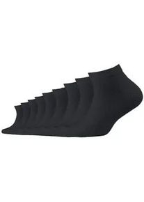 9er Pack s.Oliver Essentials Gek&auml;mmte Baumwolle Quarter Socken Kinder 9999 - black 27-30