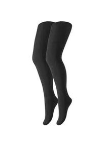 2er Pack s.Oliver Essentials Organic Strumpfhosen Kinder 0005 - black 122/128