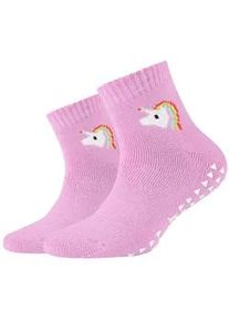 2er Pack s.Oliver Originals Bio-Baumwolle Antirutsch Quarter Socken Kinder 4230 - orchid 35-38