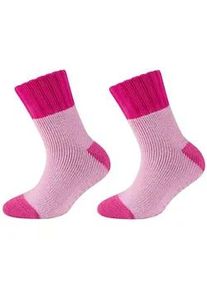 2er Pack s.Oliver Hygge Warm-Up Antirutsch Crew Socken Kinder 4150 - lavender 31-34