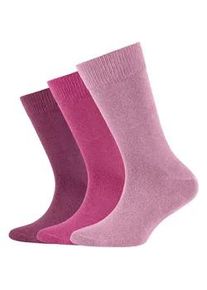 3er Pack Camano Soft Bio-Baumwolle Crew Socken Kinder 4170 - orchid smoke 31-34