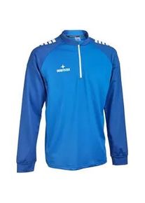 Derbystar Madrid 1/4-Zip Sweatshirt Kinder blau/wei&szlig; 152