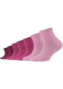 7er Pack Camano Soft Bio-Baumwoll Quarter Socken Kinder 4170 - orchid smoke 39-42