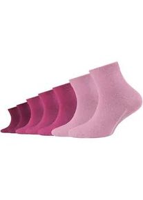 7er Pack Camano Soft Bio-Baumwoll Quarter Socken Kinder 4170 - orchid smoke 23-26