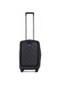 Stratic Leather & More Trolley S mit Vortasche, 4-Rollen Mattblack