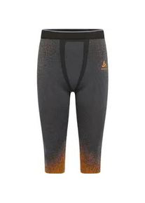 Odlo Funktionsunterw&auml;sche 3/4 Hose Performance Warm Blackcomb (nahtlos, Bewegungsfreiheit) blau/orange Herren