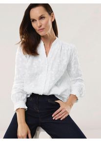 Walbusch Bluse mit Bl&uuml;tenstickerei