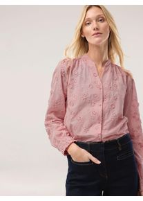 Walbusch Bluse mit Bl&uuml;tenstickerei