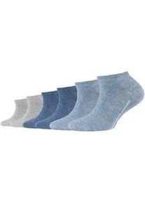 6er Pack Camano Soft Bio-Baumwoll Sneakersocken Kinder 0099 - stone melange 31-34