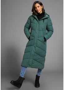 Steppmantel Polarino, Damen, Gr. 38, gr&uuml;n (dunkelgr&uuml;n), Obermaterial: 100% Polyester. Futter: 100% Polyester. Futter R&uuml;ckenteil: 100% Polyester. Wattierung: 100% Polyester, unifarben, oversize extralang, Rippb&uuml;ndchen, M&auml;ntel Steppmantel, aus wasserdichtem & windabweisenden Obermaterial, oversize Form