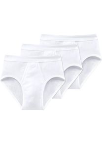 Slip Schiesser "Original Classics", Herren, Gr. 8, wei&szlig; (100, wei&szlig;), Feinripp, Obermaterial: 100% Baumwolle, unifarben, eng, Unterhosen Slip, mit Eingriff, Topseller