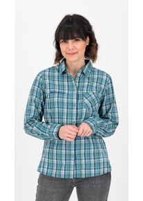 Outdoorhemd DEPROC Active "PHOENIX LS WOMEN", Damen, Gr. 36/38 (M), Normalgr&ouml;&szlig;en, bunt (blau, gr&uuml;n, check), 100% Polyester, Hemden Outdoorhemd, auch in Gro&szlig;en Gr&ouml;&szlig;en erh&auml;ltlich