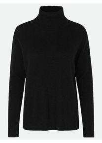 Rollkragenpullover rosemunde "Laica roll neck", Damen, Gr. XS, schwarz, Strick, Obermaterial: 70% Wolle, 30% Kaschmir, unifarben, h&uuml;ftbedeckend, ohne Ausschnitt, Pullover Rollkragenpullover, Kragen, Strick, Langarm, w&auml;rmend, weich, mit Cashmere-Anteil