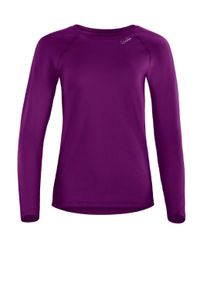 Langarmshirt WINSHAPE "AET118LS", Damen, Gr. S, lila (schwarz plum), 85% Polyester, 15% Elasthan, Rundhals, Shirts Langarmshirt, Functional Light and Soft Long Sleeve Top