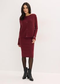 bonprix Strickkleid und Pullunder (2-tlg.Set), rot, Gr.48/50 (XL), elegantes Strickkleid mit Pullunder