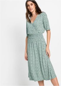 bonprix Jerseykleid aus Viskose-Mix, gr&uuml;n, Gr.48/50 (XL), Sommerliches Jerseykleid aus nachhaltiger Viskose mit elastischem Bund in der Taille., aus Viskose