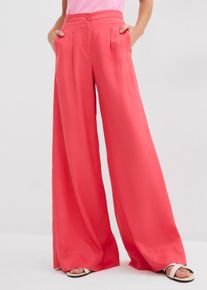bonprix Bundfaltenhose aus flie&szlig;endem Lyocell, pink, Gr.38, Weite Hose mit Seitentaschen und Bundfalten auf der Vorderseite