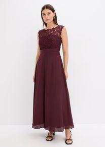 bonprix Maxikleid mit Spitze, rot, Gr.50, Elegantes Abendkleid mit Spitze im Oberteil und einem R&uuml;cken-Cut-Out