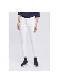 7/8-Jeans Arizona "mit Keileins&auml;tzen", Damen, Gr. 38, N-Gr, wei&szlig;, Denim/Jeans, Obermaterial: 98% Baumwolle, 2% Elasthan, Basic, skinny fit 7/8-L&auml;nge, Jeans, extra-enger Schnitt, Used-Look-Waschung, niedrige Leibh&ouml;he