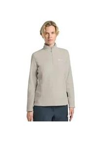 Stehkragenpullover Jack Wolfskin "TAUNUS HZ W", Damen, Gr. XL (46), beige (palesand), Obermaterial: 100% Polyester, Pullover Stehkragenpullover