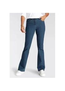 Bootcut-Jeans Arizona, Damen, Gr. 46, N-Gr, blau (blau stone), Denim/Jeans, Obermaterial: 98% Baumwolle, 2% Elasthan, clean, Basic, comfort fit lang, Jeans, hohe Leibh&ouml;he