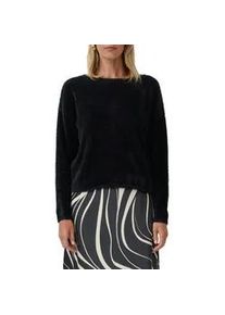 Strickpullover s.Oliver BLACK LABEL, Damen, Gr. 40, schwarz, Strick, Obermaterial: 74% Polyamid, 16% Viskose, 10% Polyester, unifarben, normal, U-Boot-Ausschnitt, Strickkante, Pullover Strickpullover, flauschig, mit U-Boot-Ausschnitt