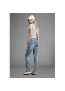 Gerade Jeans Arizona "Kontrastn&auml;hte", Damen, Gr. 80, K + L Gr, blau (dirty blau u), Jeans, Obermaterial: 98% Baumwolle, 2% Elasthan, Basic, schmal lang, Jeans, niedrige Leibh&ouml;he, in 5-Pocket-Form, Used-Look-Waschung