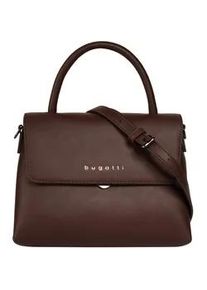 Henkeltasche Bugatti "ALMATA", Damen, Gr. B/H/T: 23cm x 16cm x 8cm onesize, braun, Kunstfaser, clean, Taschen