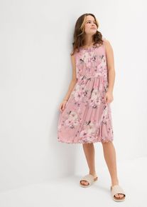 bonprix Luftiges Mesh-Kleid mit Allover-Print, rosa, Gr.164, Luftiges Mesh-Kleid mit Allover-Print f&uuml;r M&auml;dchen: Flie&szlig;ender Schnitt, gef&uuml;ttert, zarte Details &ndash; ein verspielter Look f&uuml;r den Sommer!