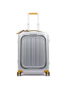 Piquadro Relyght Plus Kabinen-Hartschalencomputertrolley mit 4-Rollen Grau/Gelb